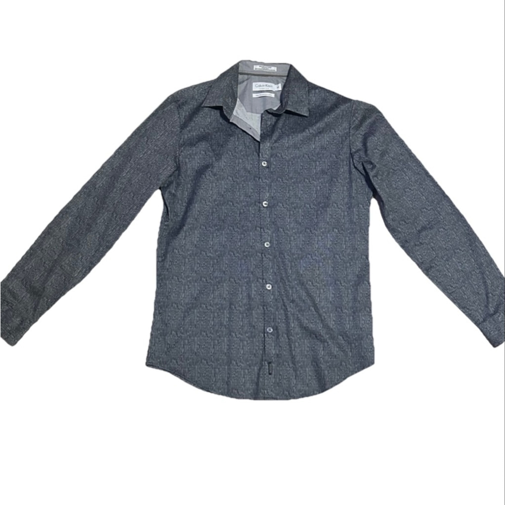 Men's Calvin Klein Gray Casual Button Down Shirt S